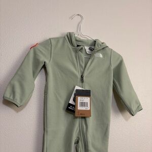 The North Face Glacier Fleece Snowsuit In Misty Sage NWT Baby / Toddler 12-18m